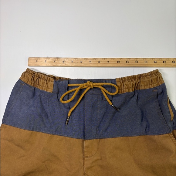 Red Ape Men’s Chino Jogger Pants L | Brown & Blue Two-Tone Casual - Picture 4 of 8